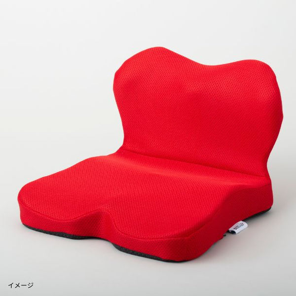 「背筋がのびるチェアクッション レッド」