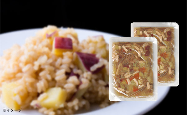 にんべんフーズ「さつまいもと舞茸炊き込みご飯の素」