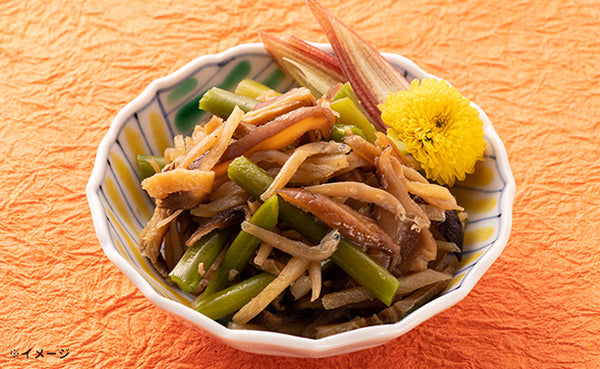 「にんにくの芽としいたけの炒め煮」