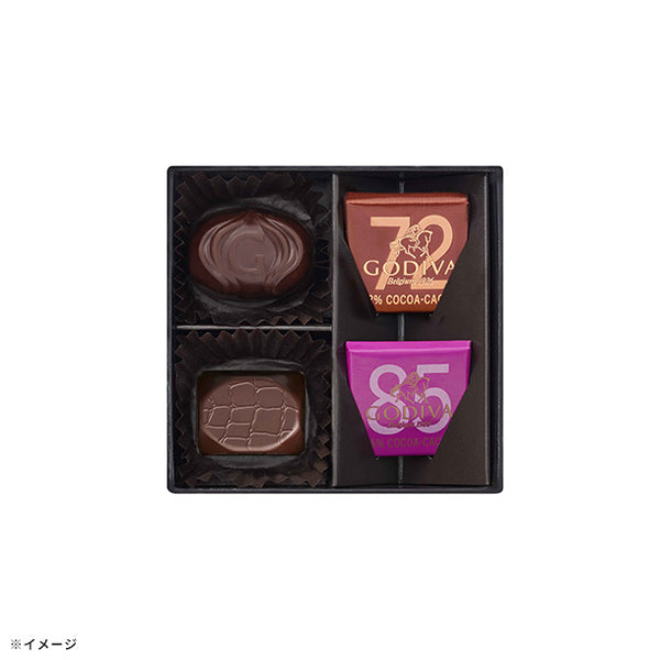 GODIVA「ハート オブ ゴールド ダーク セレクション（4粒入）」