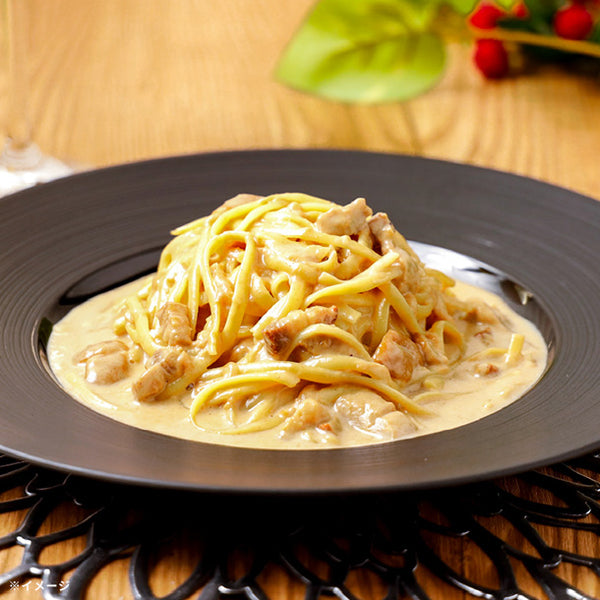 俺のイタリアン「イベリコ豚とポルチーニ茸の濃厚クリームソースパスタ（パスタ付き）」