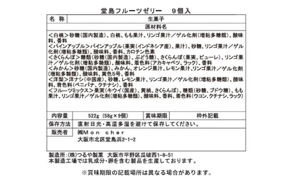 モンシェール「堂島フルーツゼリー」