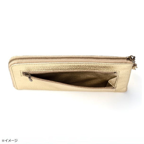 「スリムレザー財布 ペールブルー」