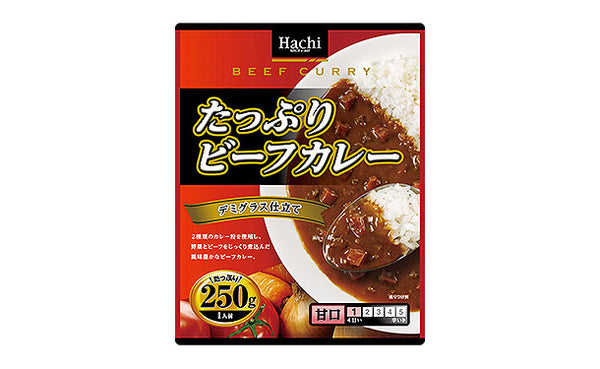 ハチ食品「たっぷりビーフカレー 甘口」